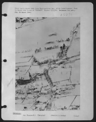 General > This is how a Nazi road convoy (between St. Vith and Schonberg, Belgium) looks to a "dicing" 9th Air force tact recon. pilot.