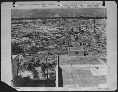 Hiroshima > Main Street - Japan 1945. Hiroshima, After The First Atom Bomb Had Exploded.  This View From Red Cross Hospital Buildings About One Mile From Bomb Burst.