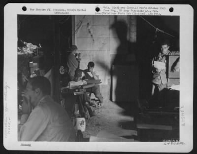 General > Personnel Of The 163Rd Liaison Squadron, 10Th Army, At Work In Air Section Tent.  Okinawa, Ryukyu Retto.