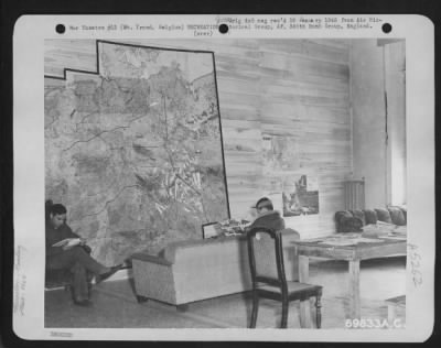 Thumbnail for General > Men Attached To The S-2 (Intelligence) Section Relax At The 386Th Bomb Group Base In St. Trond, Belgium.  7 May 1945.