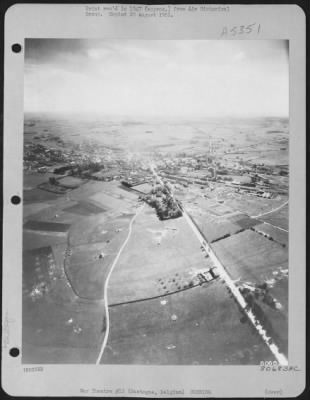 Bastogne > Aerial View Of The Bomb Damaged City Of Bastogne, Belgium.  8 May 1945.