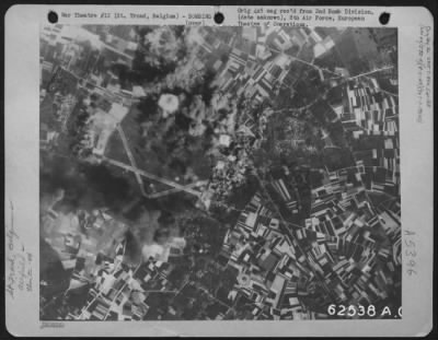 Saint-Trond > Bombing Of Airfield At St. Trond, Belgium, 9 May 1944.  2Nd Bomb Division, 8Th Air Force.  44Th Bomb Group.