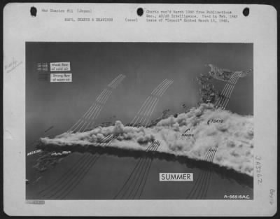 Thumbnail for General > "Summer weather" photo, from Saipan approach, shows clearest bombing area not northwest coast.