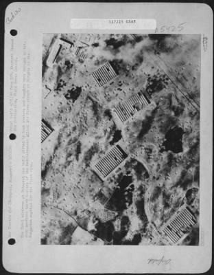 Budapest > The Tokol Airdrome At Budapest Was Badly Pitted By Bomb Craters And Hangars Were Damaged By Hits When American Heavy Bombers Of The Mediterranean Allied Air Force Struck At Targets In The Hungarian Capital For The First Time.