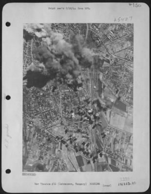 Debreczen > An Important Rail Center Used By The Germans To Supply Their Eastern Front In Rumania, Receives A Heavy Concentration Of Bombs From U.S. Bombers Which Then Flew On To New Bases In Russia For The First Time.