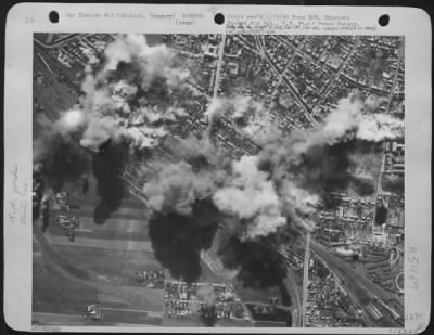 Szolnok > The Marshalling Yards At Szolnok, Hungary, Got Ploughed Up By The Wellingtons Of The Raf At Night, By Heavy Bombers Of The 15Th Aaf By Day.  451St Bomb Group, June 2, 1944.