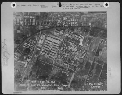 Tokyo > Before - Pre-Strike Photo Of Nakajima Aircraft Musashino Plant, Tokyo, Japan.  7 November 1944.