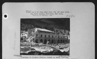 Thumbnail for Brennerstation > Wreckage In Brenner Station Caused By Heavy Bombing.