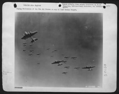 Boeing > Flying ofrtresses of the 8th Air forces on way to bomb German Target.
