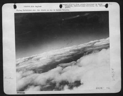 Boeing > Flying ofrtresses over the clouds on way to German Targets.