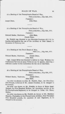 Volume I > Minutes of the Board of War, From March 14, 1777, To August 7, 1777