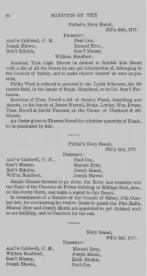 Volume I > Minutes of the Navy Board, From Feb. 18177, to Sept. 24, 1777
