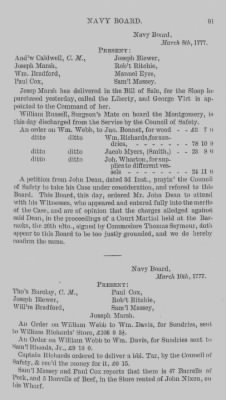 Volume I > Minutes of the Navy Board, From Feb. 18177, to Sept. 24, 1777