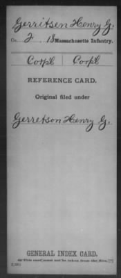 Henry G > Gerritsen, Henry G (Corpl)