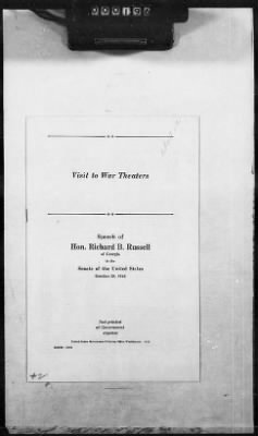 1 - Subject File > 294 - Senate Committee's Visit to War Theater