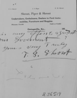 Old German Files, 1909-21 > T. S. Shrout (#236519)