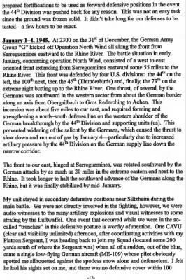 History of the 253rd Infantry Regiment > 253rd Infantry Regiment - John Kinney's Memoirs - H Co