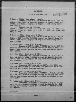 COM LST FLOT 14 > War Diary, 10/1-31/44