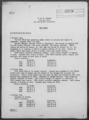 USS YDG-8 > War Diary, 10/1-31/44