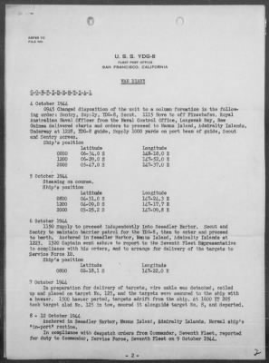 USS YDG-8 > War Diary, 10/1-31/44