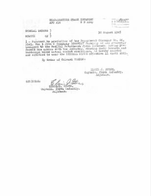 63rd Infantry Division Orders > 254th General Order No 42, Combat Infantryman Badge