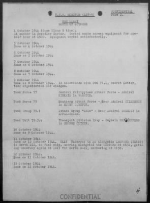 USS MONITOR > War Diary, 10/1-31/44