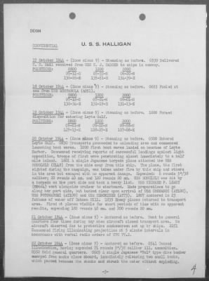 USS HALLIGAN > War Diary, 10/1-31/44