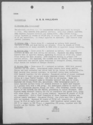 USS HALLIGAN > War Diary, 10/1-31/44