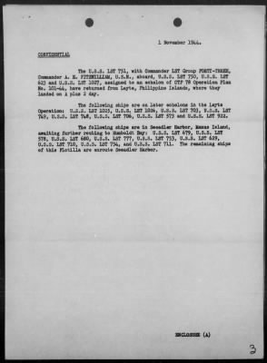 COM LST FLOT 15 > War Diary, 10/1-31/44