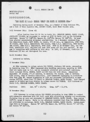 USS BREESE > War Diary, 11/1-30/44
