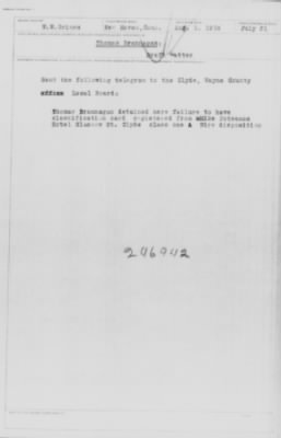 Old German Files, 1909-21 > Thomas Brannagan (#246942)