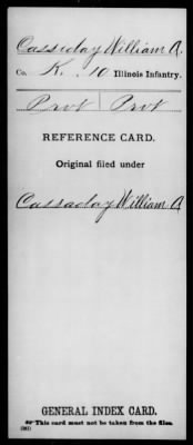 William A > Cassiday, William A (Prvt)