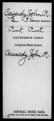 John R > Cassidy, John R (Pvt)