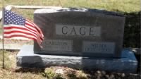 Carlton Donald Cage & wife Mary Whittaker-Cage (Dbl Headstone)
