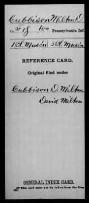 Milton D > Cubbison, Milton D (1 Cl Muscn)