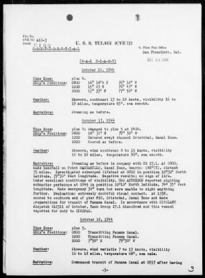 USS TULAGI > War Diary, 10/1/44 to 11/30/44