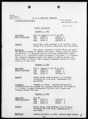 USS TULAGI > War Diary, 10/1/44 to 11/30/44