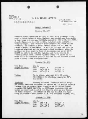 USS TULAGI > War Diary, 10/1/44 to 11/30/44