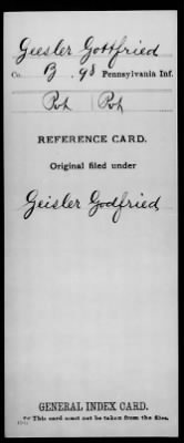 Thumbnail for Gottfried > Geesler, Gottfried (Pvt)