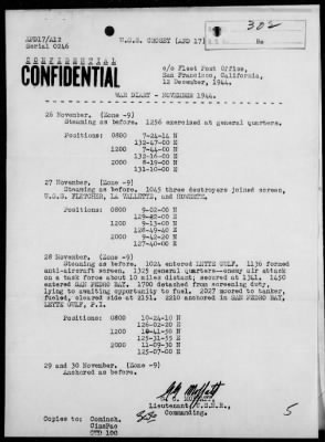 USS CROSBY > War Diary, 11/1-30/44