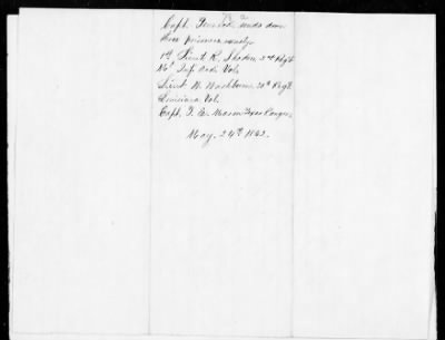 RB - Prisoners of war rolls and lists (persons captured by Union Forces) > A. W. Baker-U.S.S. Minnesota