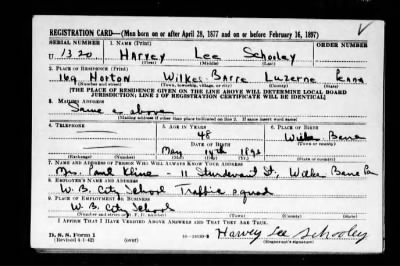 Harvey Lee > Schooley, Harvey Lee (1893)