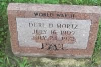 Thumbnail for Durl D Mortz 1909-1972 Headstone photo by Charlotte Eagleson Sechrest 2010