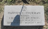 Harvey Clayton Thurman's tombstone