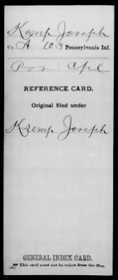 Joseph > Kemp, Joseph (Pvt)