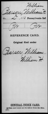 William H > Pierson, William H (Pvt)