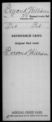 William > Rowand, William (Pvt)