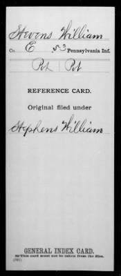 Thumbnail for William > Stevens, William (Pvt)