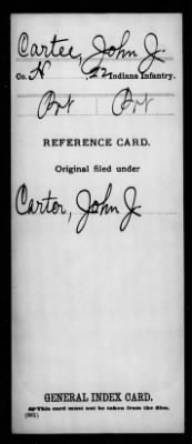 John J > Cartee, John J (Pvt)