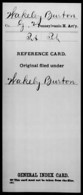 Burton > Wakeley, Burton (Pvt)